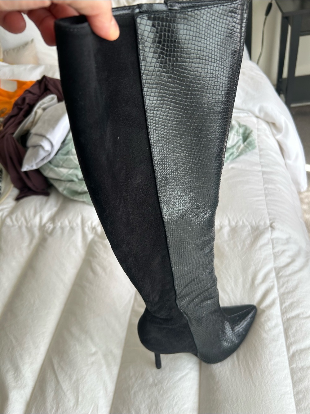 2 Pairs Alice & Olivia Tall Boots- Black/Multi-Color - Picture 11 of 12